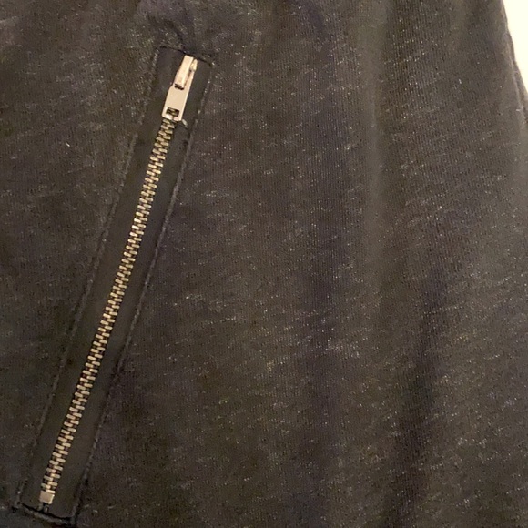 ZARA heather black draw string jogger pants with front zip pockets size S - Picture 2 of 5